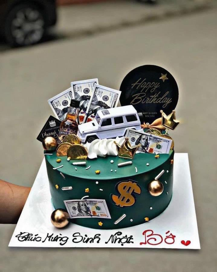 Bánh sinh nhật tạo hình đơn giản dành tặng cho ông bà (Mẫu 49643) -  FRIENDSHIP CAKES & GIFT